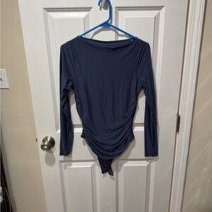 Abercrombie & Fitch Navy Long Sleeve Bodysuit